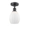 Innovations Lighting Eaton 1 Light Semi-Flush Mount Part Of The Ballston Collection 516-1C-BK-G81