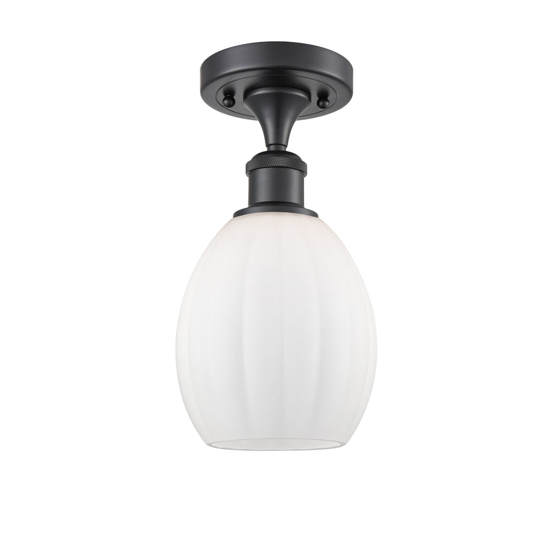 Innovations Lighting Eaton 1 Light Semi-Flush Mount Part Of The Ballston Collection 516-1C-BK-G81