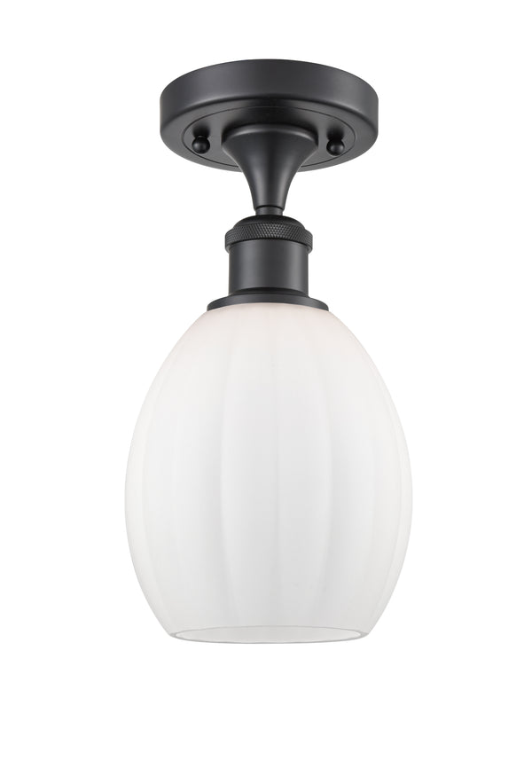 Innovations Lighting Eaton 1 Light Semi-Flush Mount Part Of The Ballston Collection 516-1C-BK-G81-LED