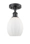 Innovations Lighting Eaton 1 Light Semi-Flush Mount Part Of The Ballston Collection 516-1C-BK-G81-LED