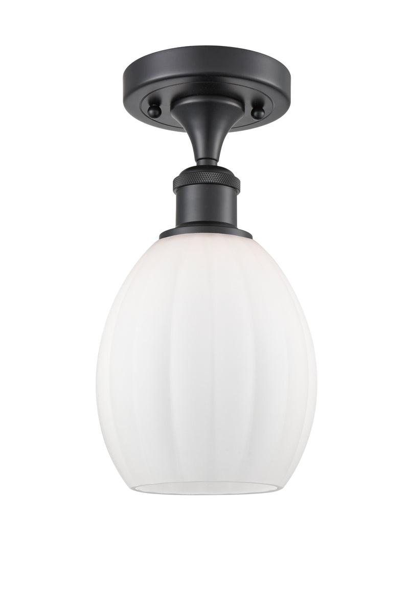 Innovations Lighting Eaton 1 Light Semi-Flush Mount Part Of The Ballston Collection 516-1C-BK-G81-LED