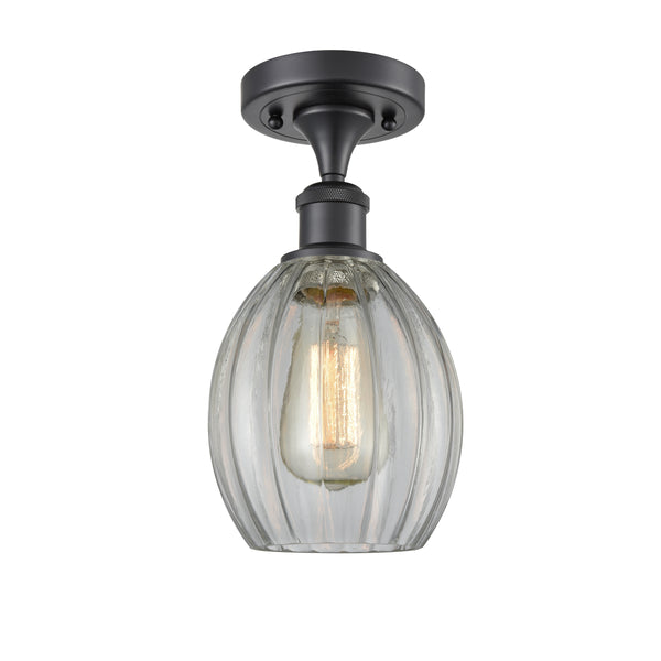 Innovations Lighting Eaton 1 Light Semi-Flush Mount Part Of The Ballston Collection 516-1C-BK-G82