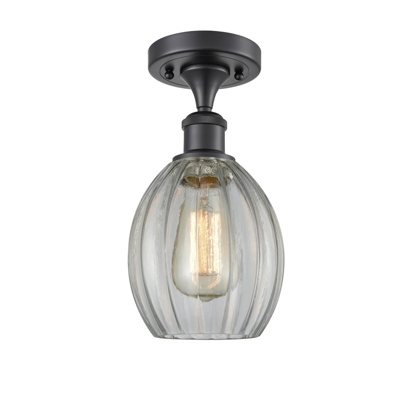 Innovations Lighting Eaton 1 Light Semi-Flush Mount Part Of The Ballston Collection 516-1C-BK-G82