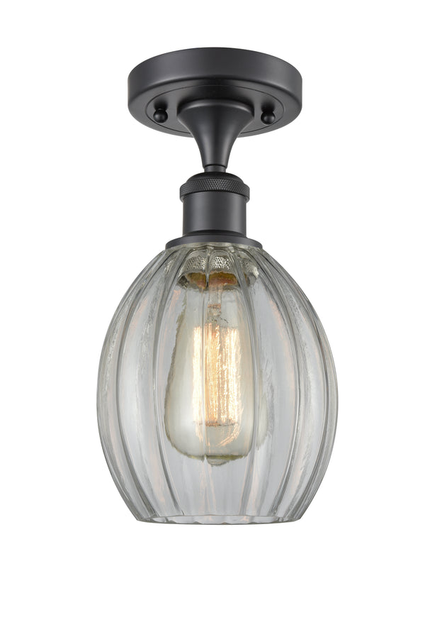 Innovations Lighting Eaton 1 Light Semi-Flush Mount Part Of The Ballston Collection 516-1C-BK-G82-LED