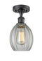 Innovations Lighting Eaton 1 Light Semi-Flush Mount Part Of The Ballston Collection 516-1C-BK-G82-LED