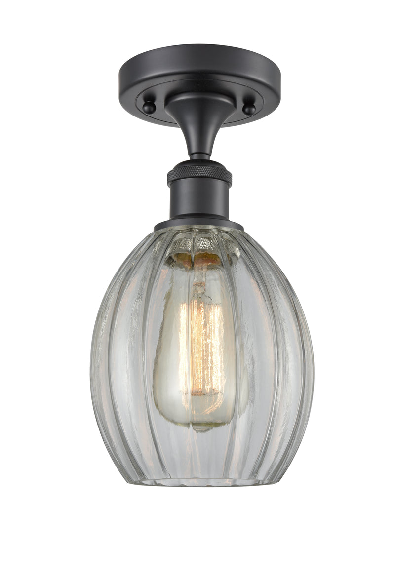 Innovations Lighting Eaton 1 Light Semi-Flush Mount Part Of The Ballston Collection 516-1C-BK-G82-LED