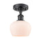 Innovations Lighting Fenton 1 Light Semi-Flush Mount Part Of The Ballston Collection 516-1C-BK-G91