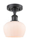 Innovations Lighting Fenton 1 Light Semi-Flush Mount Part Of The Ballston Collection 516-1C-BK-G91-LED