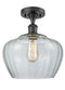 Innovations Lighting Large Fenton 1 Light Semi-Flush Mount Part Of The Ballston Collection 516-1C-BK-G92-L