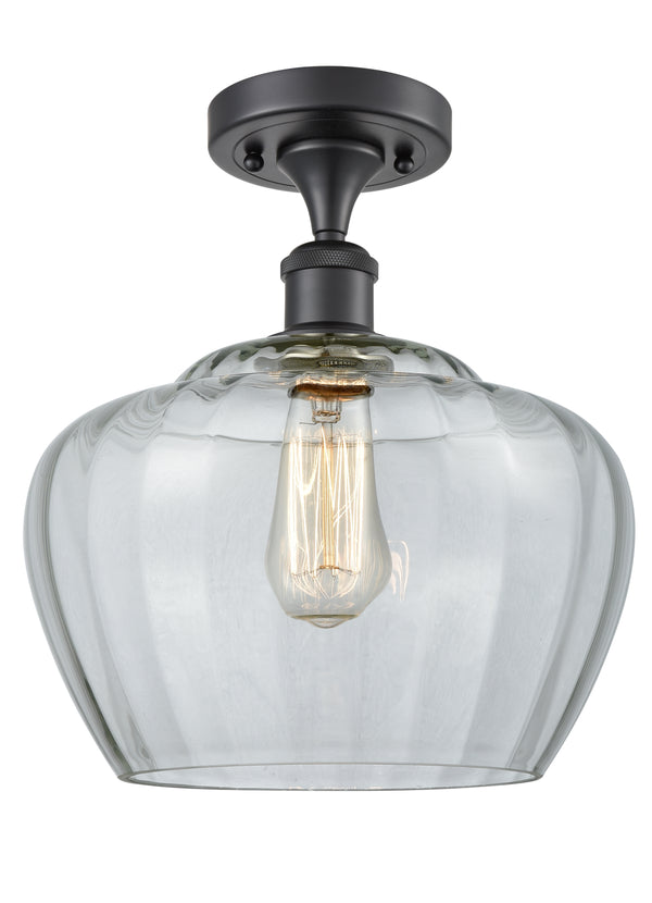 Innovations Lighting Large Fenton 1 Light Semi-Flush Mount Part Of The Ballston Collection 516-1C-BK-G92-L-LED