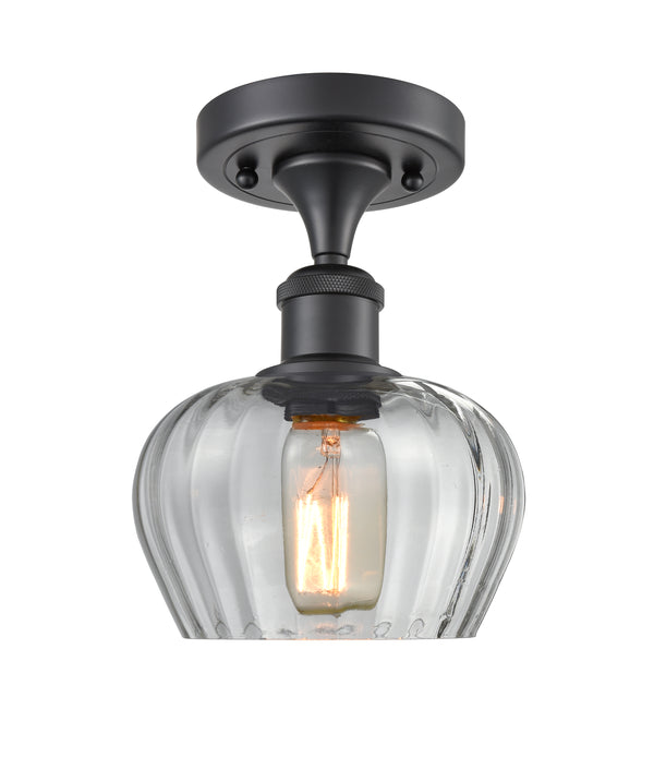 Innovations Lighting Fenton 1 Light Semi-Flush Mount Part Of The Ballston Collection 516-1C-BK-G92-LED