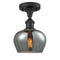 Innovations Lighting Fenton 1 Light Semi-Flush Mount Part Of The Ballston Collection 516-1C-BK-G93