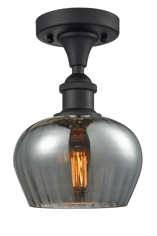Innovations Lighting Fenton 1 Light Semi-Flush Mount Part Of The Ballston Collection 516-1C-BK-G93-LED