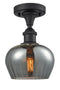 Innovations Lighting Fenton 1 Light Semi-Flush Mount Part Of The Ballston Collection 516-1C-BK-G93-LED