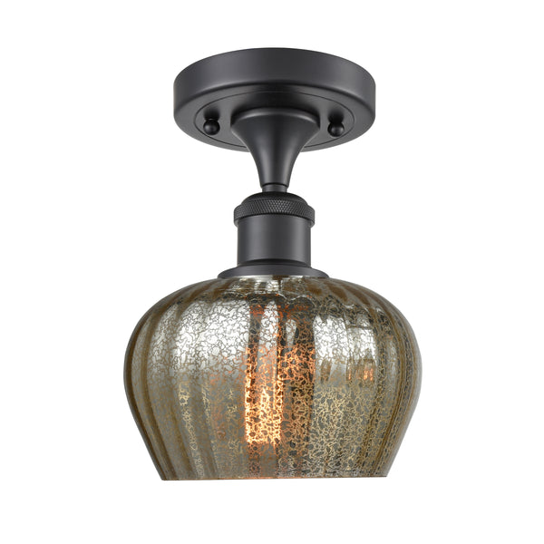 Innovations Lighting Fenton 1 Light Semi-Flush Mount Part Of The Ballston Collection 516-1C-BK-G96