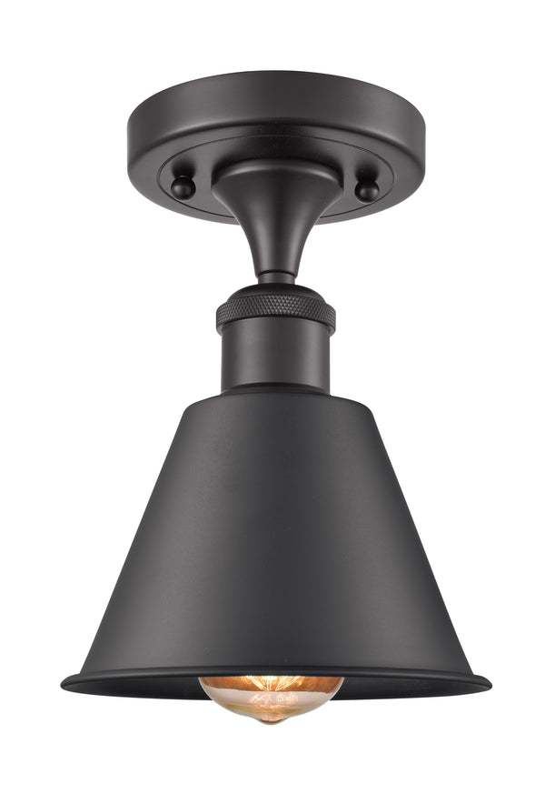 Innovations Lighting Smithfield 1 Light Semi-Flush Mount Part Of The Ballston Collection 516-1C-BK-M8-LED