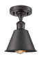Innovations Lighting Smithfield 1 Light Semi-Flush Mount Part Of The Ballston Collection 516-1C-BK-M8-LED