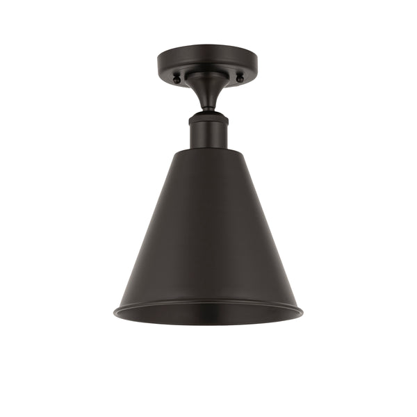 Innovations Lighting Ballston Cone 1 Light" Semi-Flush Mount 516-1C-BK-MBC-8-BK