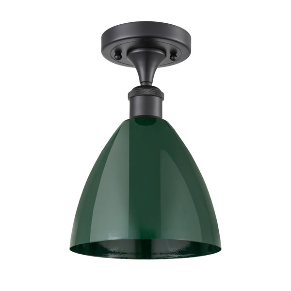 Innovations Lighting Plymouth Dome 1 Light" Semi-Flush Mount 516-1C-BK-MBD-75-GR