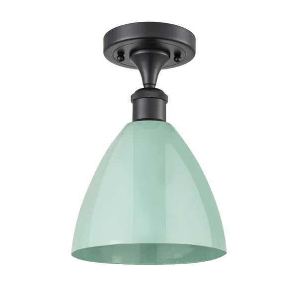 Innovations Lighting Plymouth Dome 1 Light" Semi-Flush Mount 516-1C-BK-MBD-75-SF