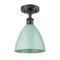 Innovations Lighting Plymouth Dome 1 Light" Semi-Flush Mount 516-1C-BK-MBD-75-SF