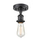 Innovations Lighting Bare Bulb 1 Light Semi-Flush Mount Part Of The Ballston Collection 516-1C-BK