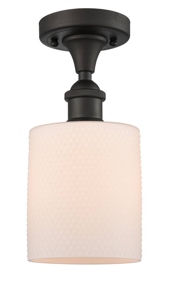 Innovations Lighting Cobbleskill 1 Light Semi-Flush Mount Part Of The Ballston Collection 516-1C-OB-G111-LED