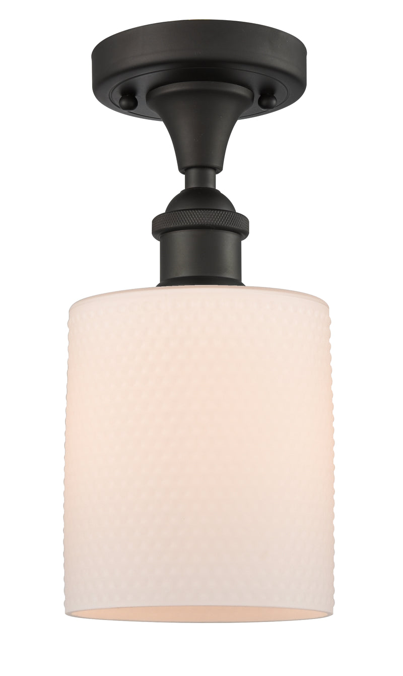 Innovations Lighting Cobbleskill 1 Light Semi-Flush Mount Part Of The Ballston Collection 516-1C-OB-G111-LED