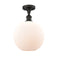 Innovations Lighting Athens 1 Light 10" Semi-Flush Mount 516-1C-OB-G121-10