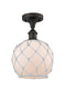 Innovations Lighting Farmhouse Rope 1 Light Semi-Flush Mount Part Of The Ballston Collection 516-1C-OB-G121-8RW-LED