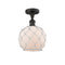 Innovations Lighting Farmhouse Rope 1 Light Semi-Flush Mount Part Of The Ballston Collection 516-1C-OB-G121-8RW