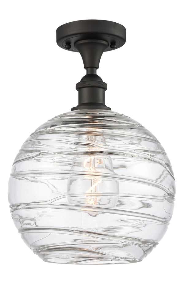 Innovations Lighting Deco Swirl 1 Light 12" Semi-Flush Mount 516-1C-OB-G1213-12-LED