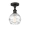 Innovations Lighting Deco Swirl 1 Light 6" Semi-Flush Mount 516-1C-OB-G1213-6