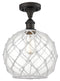 Innovations Lighting Large Farmhouse Rope 1 Light Semi-Flush Mount Part Of The Ballston Collection 516-1C-OB-G122-10RW-LED