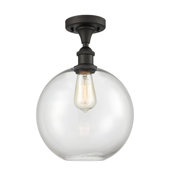 Innovations Lighting Athens 1 Light 10" Semi-Flush Mount 516-1C-OB-G122-10