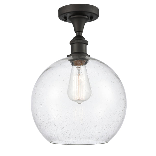 Innovations Lighting Athens 1 Light 10" Semi-Flush Mount 516-1C-OB-G124-10