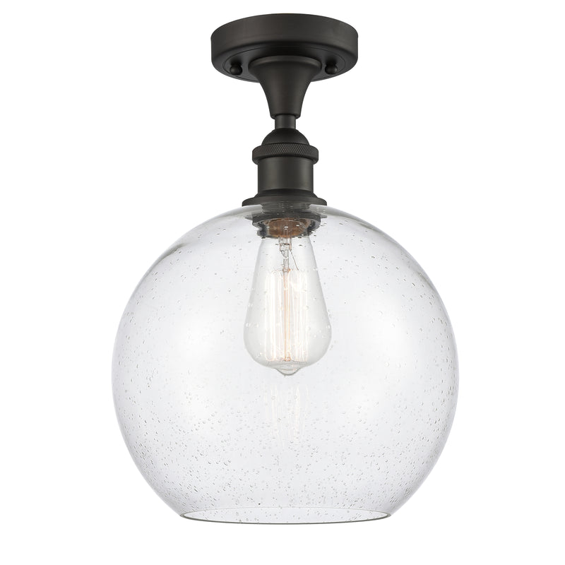 Innovations Lighting Athens 1 Light 10" Semi-Flush Mount 516-1C-OB-G124-10