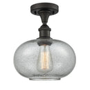 Gorham Semi-Flush Mount shown in the Oil Rubbed Bronze finish with a Charcoal shade