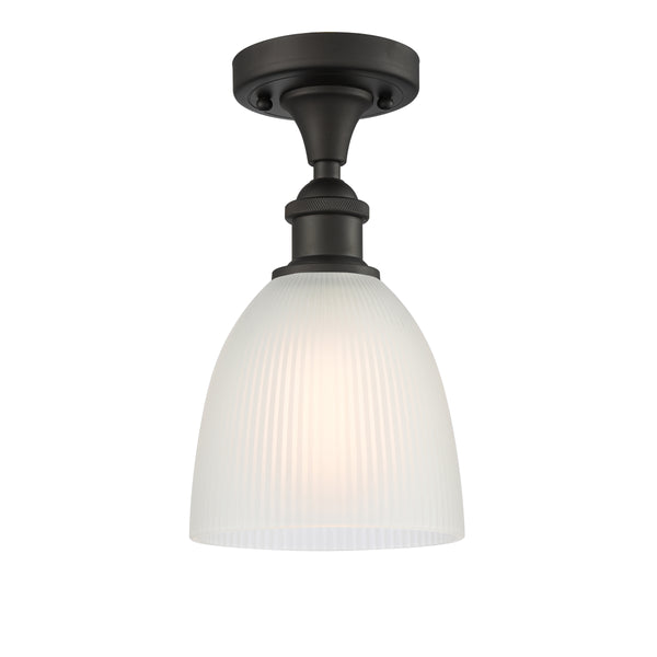 Innovations Lighting Castile 1 Light Semi-Flush Mount Part Of The Ballston Collection 516-1C-OB-G381