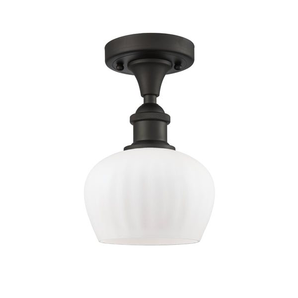 Innovations Lighting Fenton 1 Light Semi-Flush Mount Part Of The Ballston Collection 516-1C-OB-G91