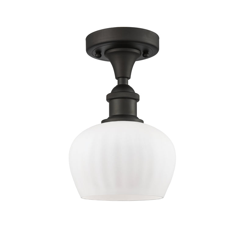 Innovations Lighting Fenton 1 Light Semi-Flush Mount Part Of The Ballston Collection 516-1C-OB-G91