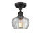 Fenton Semi-Flush Mount shown in the Oil Rubbed Bronze finish with a Clear shade