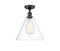 Innovations Lighting Ballston Cone 1 Light 12" Semi-Flush Mount 516-1C-OB-GBC-122-LED