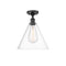 Innovations Lighting Ballston Cone 1 Light 12" Semi-Flush Mount 516-1C-OB-GBC-122