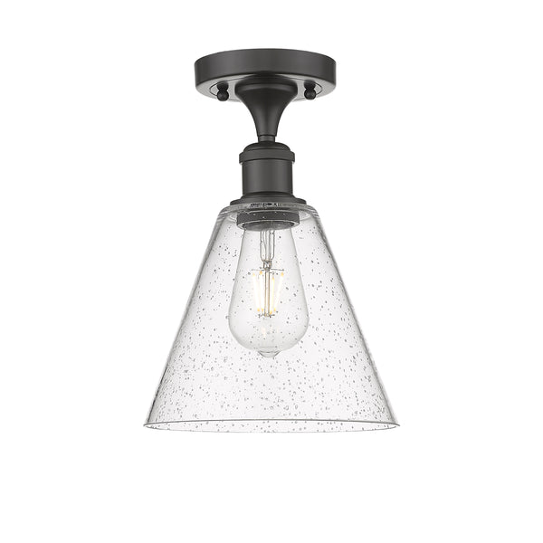 Innovations Lighting Ballston Cone 1 Light 8" Semi-Flush Mount 516-1C-OB-GBC-84