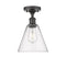 Innovations Lighting Ballston Cone 1 Light 8" Semi-Flush Mount 516-1C-OB-GBC-84