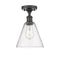 Innovations Lighting Ballston Cone 1 Light 8" Semi-Flush Mount 516-1C-OB-GBC-84-LED