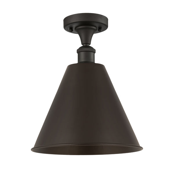 Innovations Lighting Ballston Cone 1 Light" Semi-Flush Mount 516-1C-OB-MBC-12-OB