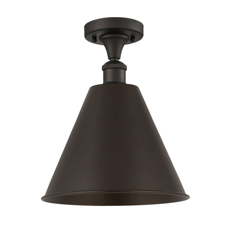 Innovations Lighting Ballston Cone 1 Light" Semi-Flush Mount 516-1C-OB-MBC-12-OB