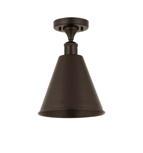 Innovations Lighting Ballston Cone 1 Light" Semi-Flush Mount 516-1C-OB-MBC-8-OB-LED